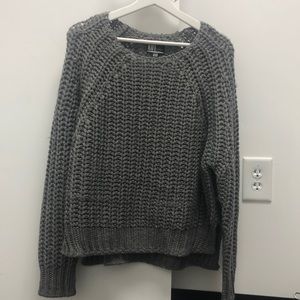 KUT Page Chunky Crewneck Sweater In Gray
